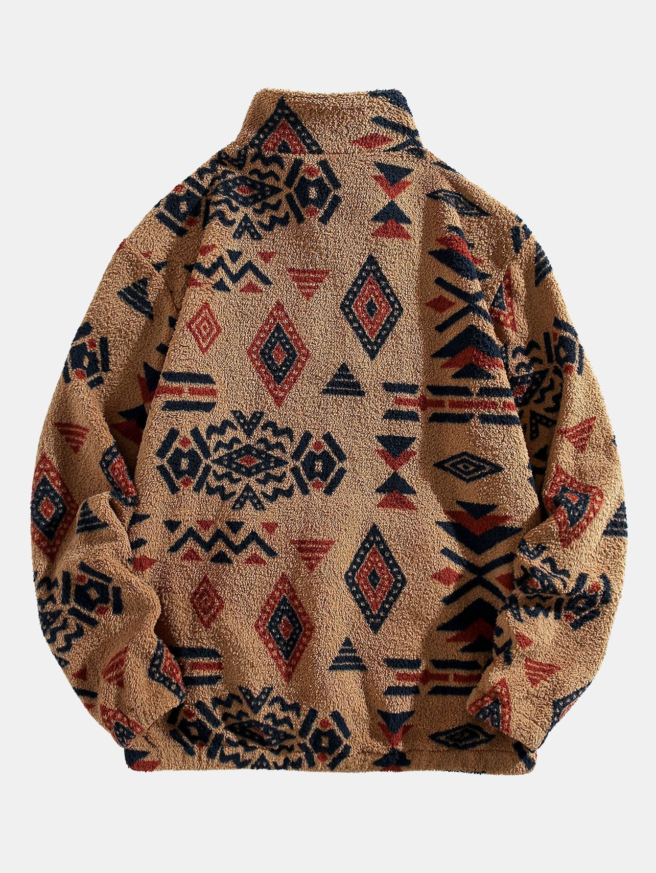 Belezza Zip Aztec Print Teddy Sweatshirt – Cozy, Stylish & Trendy