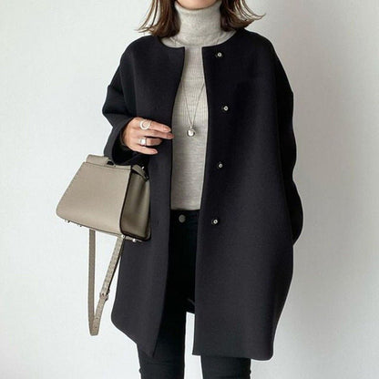 Minimalist Buttoned Coat