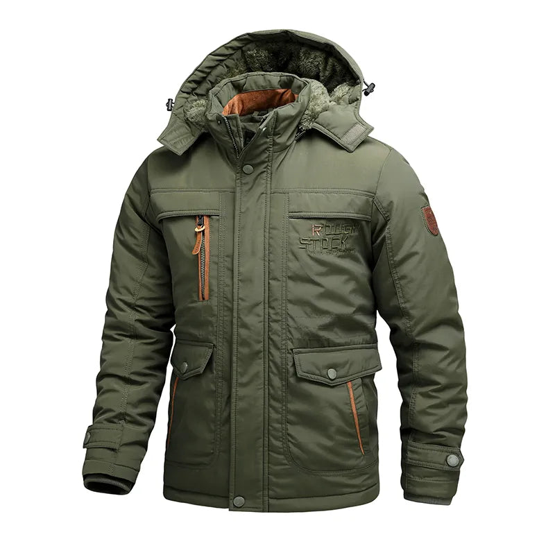 Men's Winter Tactical Jacket | Waterproof Insulated Coat with Detachable Hood