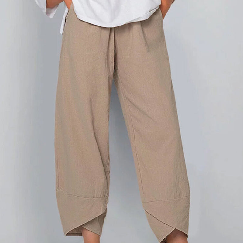 Belezza Pants Made from Cotton and Linen