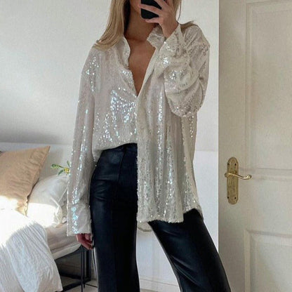 Oversized Sequin Shirt