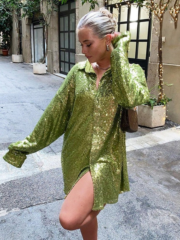 Oversized Sequin Shirt