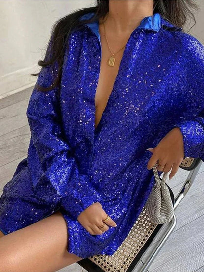 Oversized Sequin Shirt