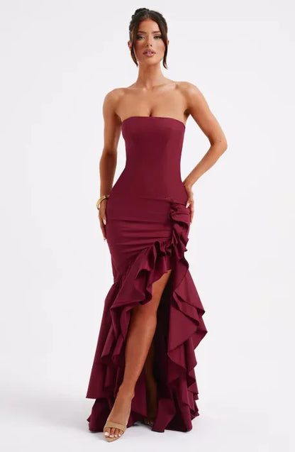 Belezza MAXI DRESS - BURGUNDY