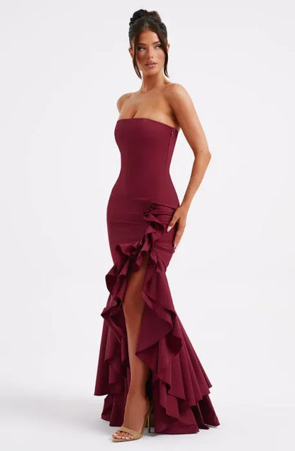 Belezza MAXI DRESS - BURGUNDY