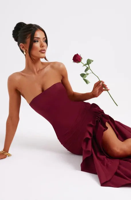 Belezza MAXI DRESS - BURGUNDY