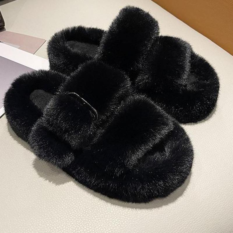 Plush Furry Slide Slippers