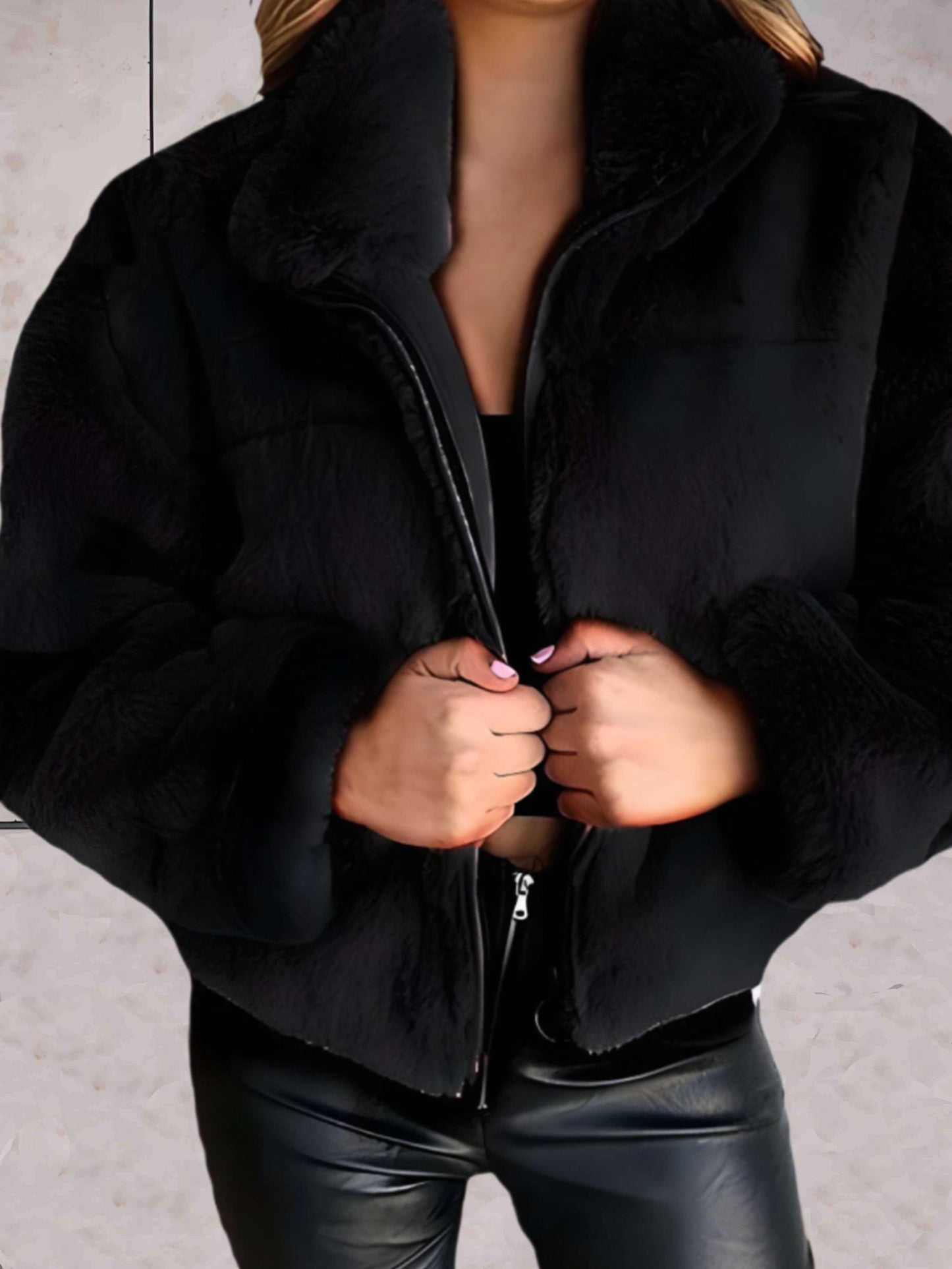 Women's Plush Faux Fur Jacket | Luxe Warmth & Bold Style