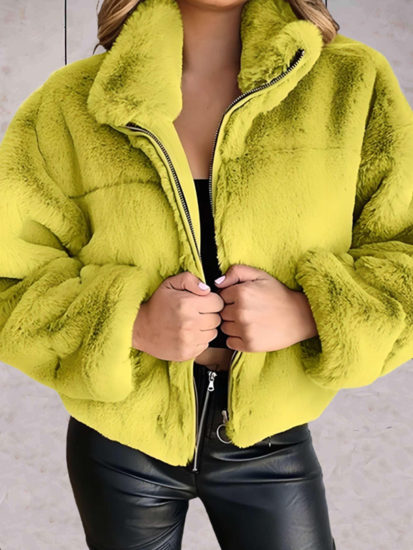 Women's Plush Faux Fur Jacket | Luxe Warmth & Bold Style