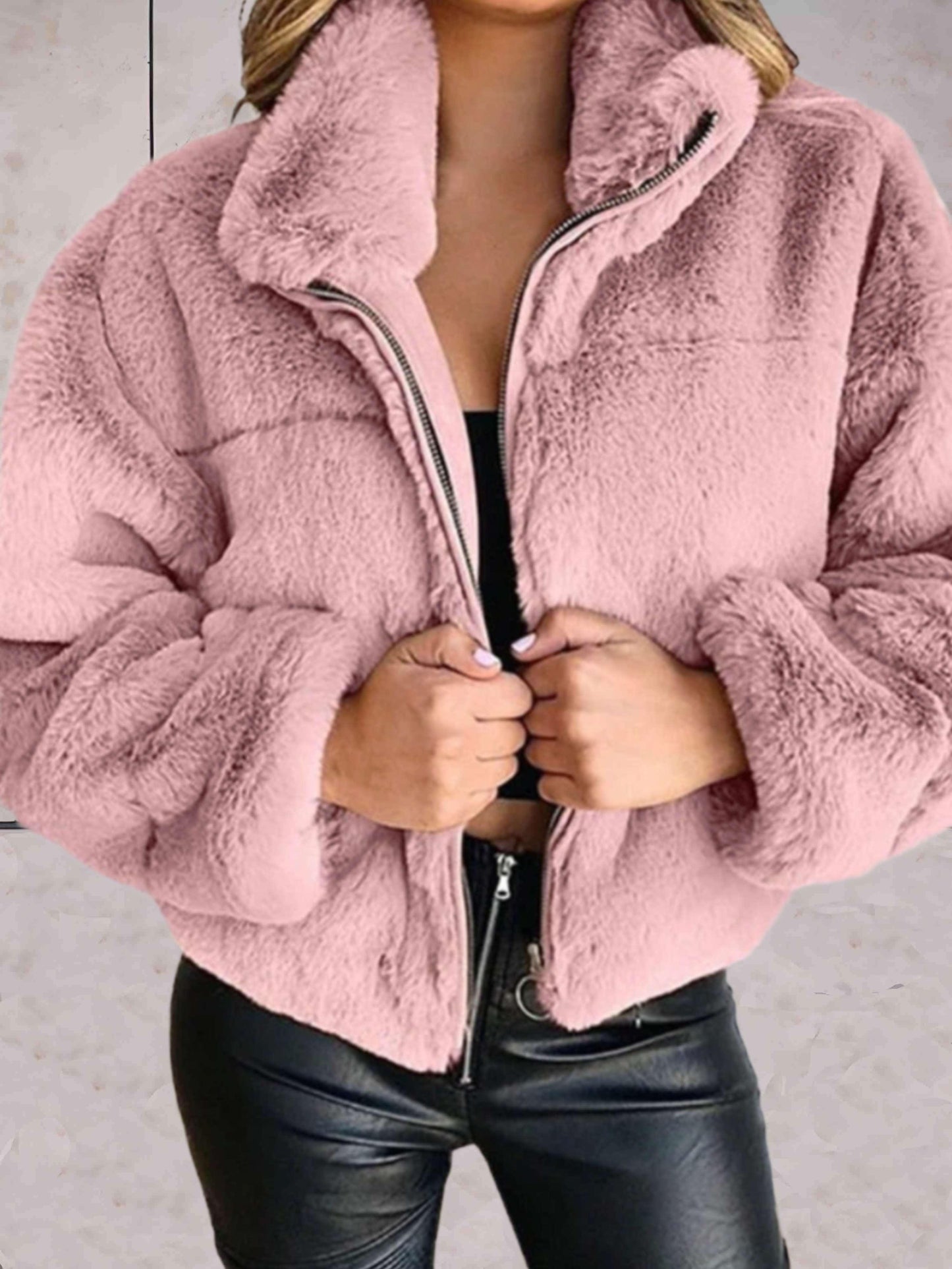 Women's Plush Faux Fur Jacket | Luxe Warmth & Bold Style