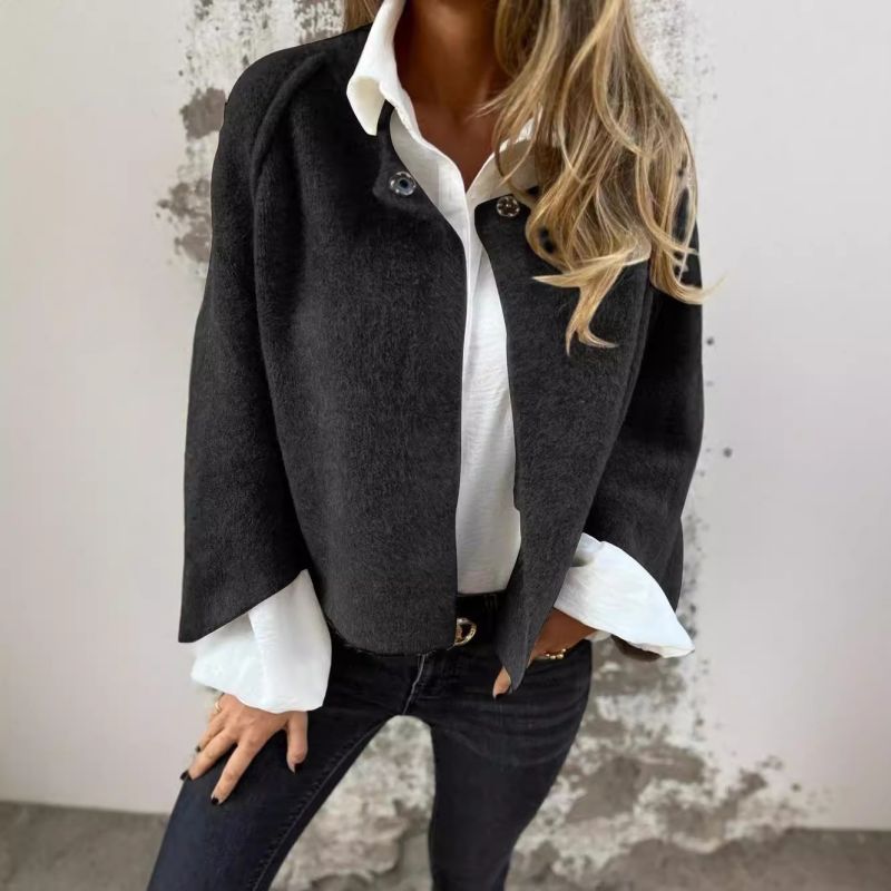 Belezza Coat | Chic Short Wool Blend Coat