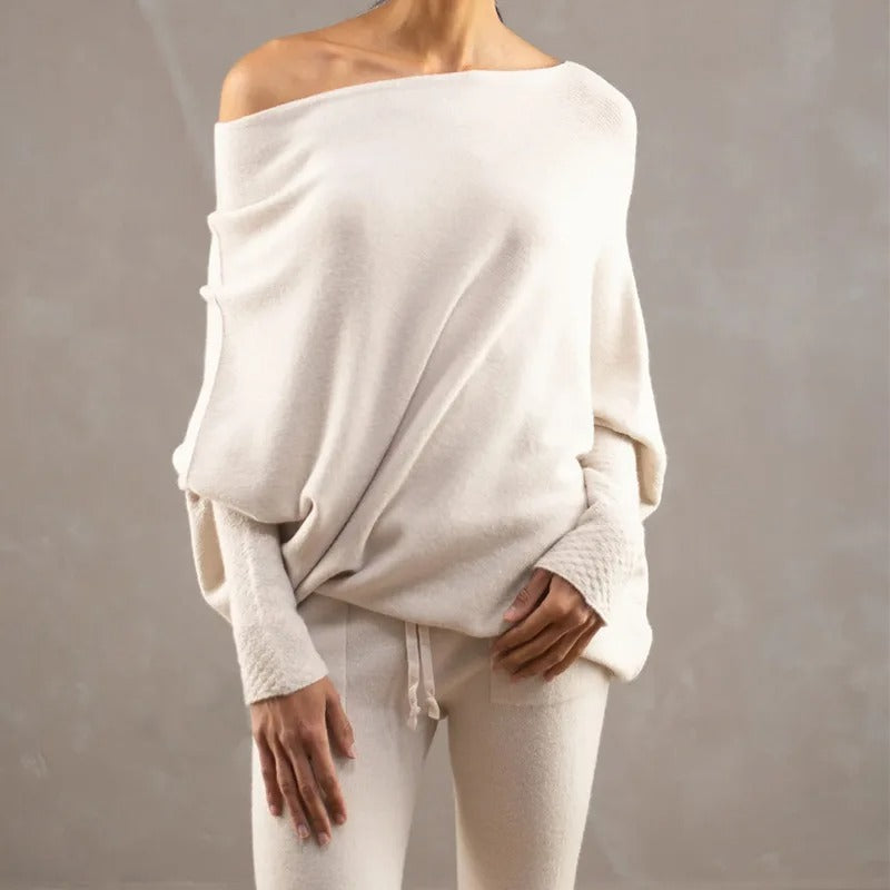 Belezza | Elegant Off-Shoulder Sweater for Women