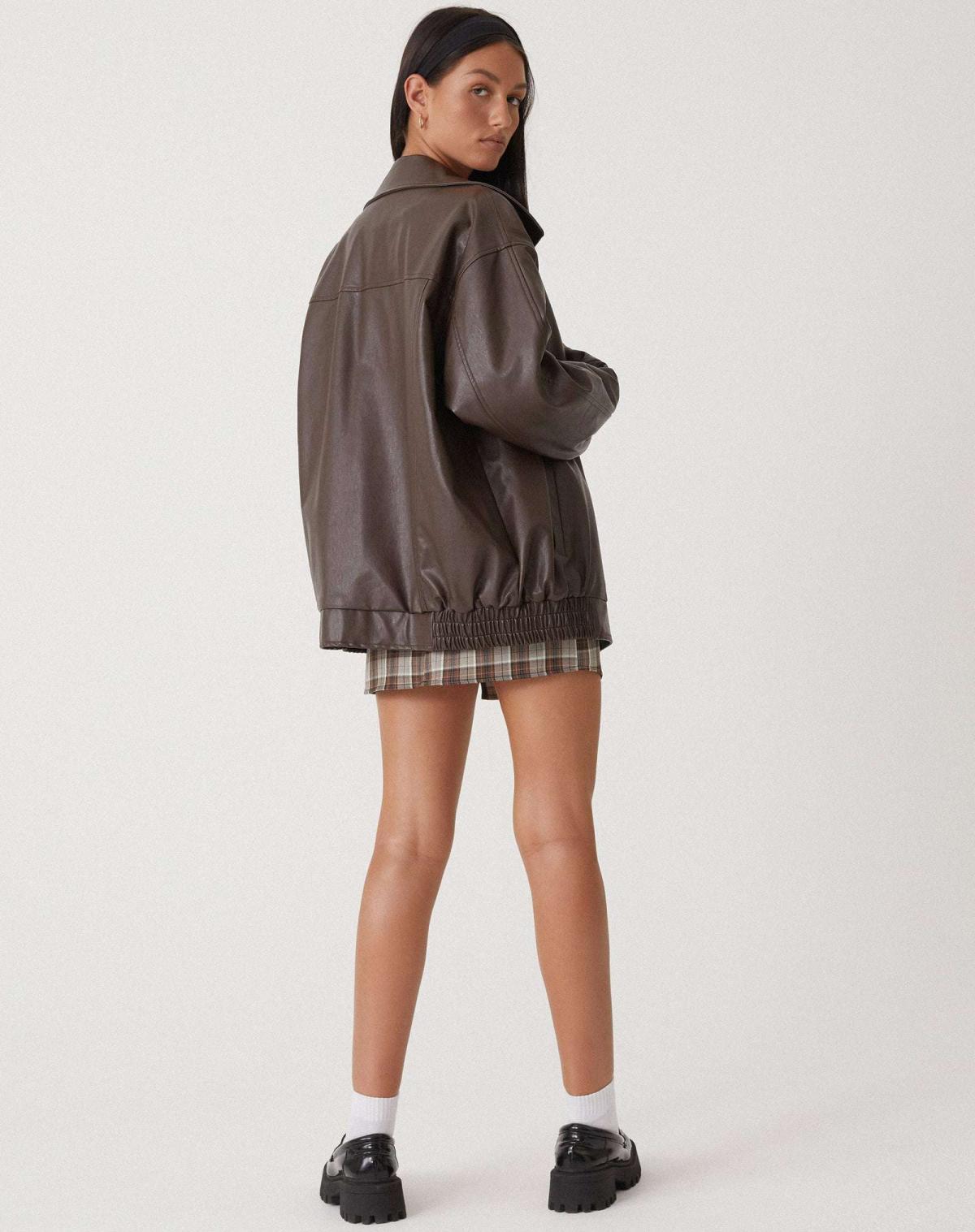 Women's Oversized Faux Leather Jacket | Edgy Style with Effortless Cool