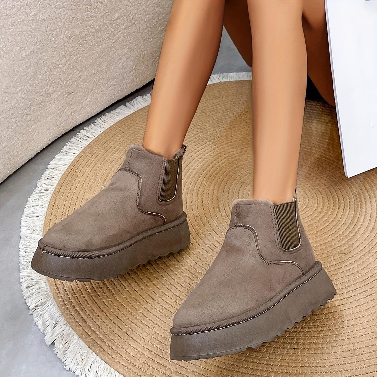 Zoë | Plush Lined Platform Boots – Cozy & Stylish Footwear for Fall